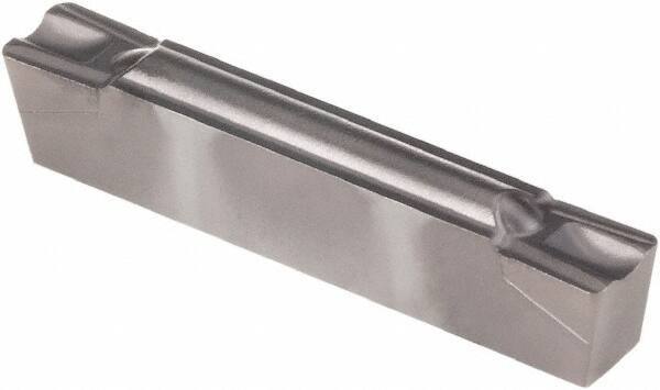 Kennametal - 0300G GMP Grade KCU10, 3mm Cutting Width Carbide Grooving Insert - 3.51mm Max Depth of Cut, Neutral, 0.41mm Corner Radius, AlTiN Finish - Eagle Tool & Supply