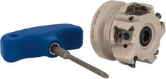 Iscar - 5 Inserts, 2" Cut Diam, 3/4" Arbor Diam, 0.492" Max Depth of Cut, Indexable Square-Shoulder Face Mill - 0/90° Lead Angle, 1.57" High, T490 LN.. 1306 Insert Compatibility, Through Coolant, Series Helitang - Eagle Tool & Supply