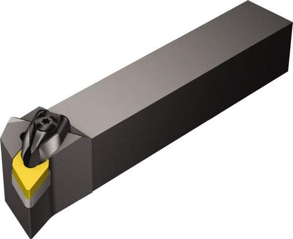 Sandvik Coromant - DDQN, Left Hand Cut, -17.50° Lead Angle, 1" Shank Height x 1" Shank Width, Negative Rake Indexable Turning Toolholder - 6" OAL, DNMG 15 04 08 Insert Compatibility, Series T-Max P - Eagle Tool & Supply