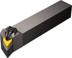 Sandvik Coromant - DDQN, Right Hand Cut, -17.50° Lead Angle, 1-1/4" Shank Height x 1-1/4" Shank Width, Negative Rake Indexable Turning Toolholder - 6" OAL, DNMG 15 04 08 Insert Compatibility, Series T-Max P - Eagle Tool & Supply