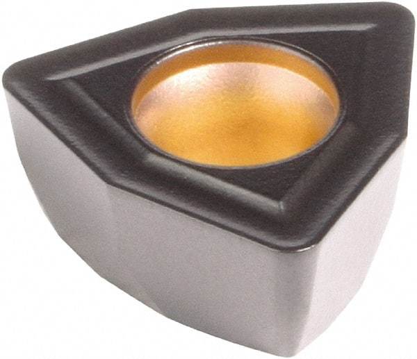 Kennametal - DFT090508 HP Grade KCU25 Carbide Indexable Drill Insert - AlTiN Finish, Trigon, 15mm Inscribed Circle - Eagle Tool & Supply