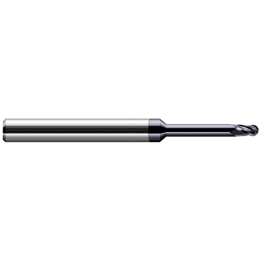 Harvey Tool - 3/64" Diam, 0.07" LOC, 4 Flute Solid Carbide Ball End Mill - Exact Industrial Supply