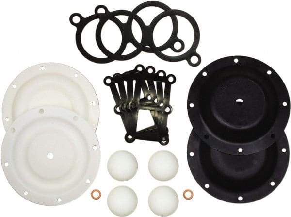 SandPIPER - 1" Pump, Buna-N Fluid Section Repair Kit - For Use with Diaphragm Pumps - Eagle Tool & Supply