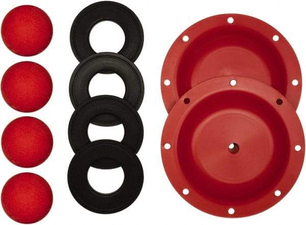 SandPIPER - 1/2" Pump, Santoprene Fluid Section Repair Kit - For Use with Diaphragm Pumps - Eagle Tool & Supply
