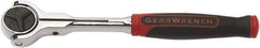 GearWrench - 1/4" Drive Slim Line Head Ratchet - Full Polish Chrome Finish, 6" OAL, 72 Gear Teeth, Roto Head - Eagle Tool & Supply