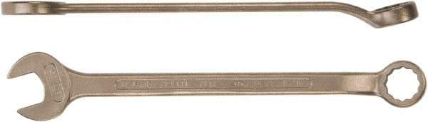 Ampco - 28mm 12 Point Combination Wrench - 15-3/8" OAL, Aluminum Bronze, Plain Finish - Eagle Tool & Supply