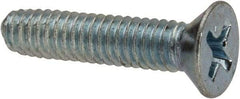 Value Collection - #8-32 UNC Thread, 3/4" OAL, #2 Phillips Drive Steel Thread Cutting Screw - Flat Head, Grade 1016-1024, Point Type F, Zinc-Plated Finish - Eagle Tool & Supply