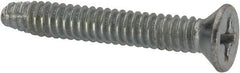 Value Collection - #10-24 UNC Thread, 1-1/4" OAL, #2 Phillips Drive Steel Thread Cutting Screw - Flat Head, Grade 1016-1024, Point Type F, Zinc-Plated Finish - Eagle Tool & Supply
