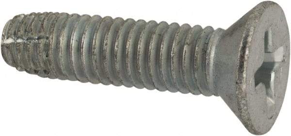 Value Collection - #10-32 UNF Thread, 3/4" OAL, #2 Phillips Drive Steel Thread Cutting Screw - Flat Head, Grade 1016-1024, Point Type F, Zinc-Plated Finish - Eagle Tool & Supply