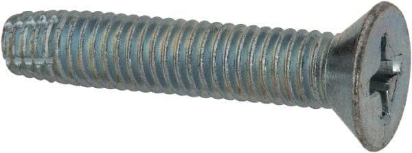 Value Collection - #10-32 UNF Thread, 1" OAL, #2 Phillips Drive Steel Thread Cutting Screw - Flat Head, Grade 1016-1024, Point Type F, Zinc-Plated Finish - Eagle Tool & Supply