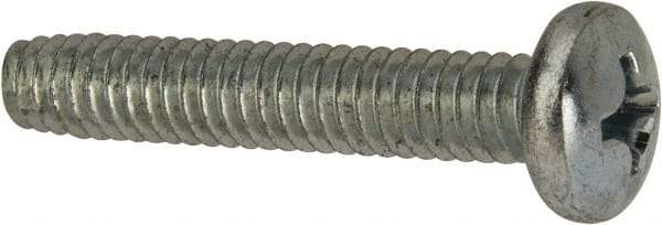 Value Collection - 1/4-20 UNC Thread, 1-1/2" Length Under Head, #3 Phillips Drive Steel Thread Cutting Screw - Pan Head, Grade 1016-1024, Point Type F, Zinc-Plated Finish - Eagle Tool & Supply