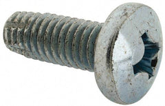 Value Collection - 3/8-16 UNC Thread, 1" Length Under Head, #4 Phillips Drive Steel Thread Cutting Screw - Pan Head, Grade 1016-1024, Point Type F, Zinc-Plated Finish - Eagle Tool & Supply