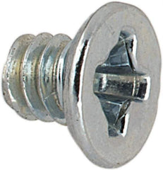 Value Collection - #2-56 UNC, 1/8" OAL Phillips Drive Machine Screw - Flat Undercut Head, Grade J82 Steel, Zinc-Plated Finish, Without Washer - Eagle Tool & Supply