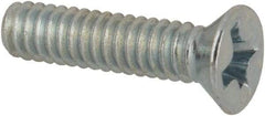 Value Collection - #2-56 UNC, 3/8" OAL Phillips Drive Machine Screw - Flat Head, Grade J82 Steel, Zinc-Plated Finish, Without Washer - Eagle Tool & Supply