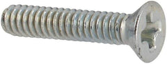 Value Collection - #2-56 UNC, 7/16" OAL Phillips Drive Machine Screw - Flat Head, Grade J82 Steel, Zinc-Plated Finish, Without Washer - Eagle Tool & Supply