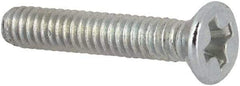 Value Collection - #2-56 UNC, 1/2" OAL Phillips Drive Machine Screw - Flat Head, Grade J82 Steel, Zinc-Plated Finish, Without Washer - Eagle Tool & Supply