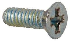 Value Collection - #3-48 UNC, 5/16" OAL Phillips Drive Machine Screw - Flat Head, Grade J82 Steel, Zinc-Plated Finish, Without Washer - Eagle Tool & Supply