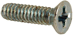 Value Collection - #3-48 UNC, 3/8" OAL Phillips Drive Machine Screw - Flat Head, Grade J82 Steel, Zinc-Plated Finish, Without Washer - Eagle Tool & Supply