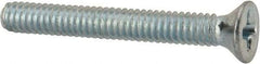 Value Collection - #5-40 UNC, 1" OAL Phillips Drive Machine Screw - Flat Head, Grade J82 Steel, Zinc-Plated Finish, Without Washer - Eagle Tool & Supply