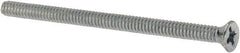 Value Collection - #6-32 UNC, 2-1/4" OAL Phillips Drive Machine Screw - Flat Head, Grade J82 Steel, Zinc-Plated Finish, Without Washer - Eagle Tool & Supply