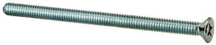 Value Collection - #8-32 UNC, 2-3/4" OAL Phillips Drive Machine Screw - Flat Head, Grade J82 Steel, Zinc-Plated Finish, Without Washer - Eagle Tool & Supply