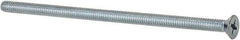 Value Collection - #8-32 UNC, 3-1/2" OAL Phillips Drive Machine Screw - Flat Head, Grade J82 Steel, Zinc-Plated Finish, Without Washer - Eagle Tool & Supply