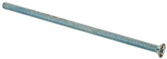 Value Collection - #8-32 UNC, 4" OAL Phillips Drive Machine Screw - Flat Head, Grade J82 Steel, Zinc-Plated Finish, Without Washer - Eagle Tool & Supply