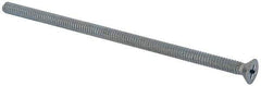 Value Collection - #10-24 UNC, 4-1/2" OAL Phillips Drive Machine Screw - Flat Head, Grade J82 Steel, Zinc-Plated Finish, Without Washer - Eagle Tool & Supply