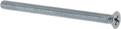Value Collection - #10-32 UNF, 2-3/4" OAL Phillips Drive Machine Screw - Flat Head, Grade J82 Steel, Zinc-Plated Finish, Without Washer - Eagle Tool & Supply