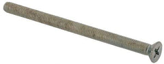 Value Collection - #10-32 UNF, 3" OAL Phillips Drive Machine Screw - Flat Head, Grade J82 Steel, Zinc-Plated Finish, Without Washer - Eagle Tool & Supply