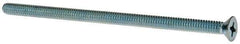 Value Collection - 1/4-20 UNC, 5" OAL Phillips Drive Machine Screw - Flat Head, Grade J82 Steel, Zinc-Plated Finish, Without Washer - Eagle Tool & Supply