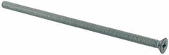 Value Collection - 1/4-20 UNC, 6" OAL Phillips Drive Machine Screw - Flat Head, Grade J82 Steel, Zinc-Plated Finish, Without Washer - Eagle Tool & Supply