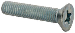 Value Collection - 1/4-28 UNF, 1-1/4" OAL Phillips Drive Machine Screw - Flat Head, Grade J82 Steel, Zinc-Plated Finish, Without Washer - Eagle Tool & Supply