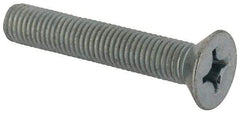 Value Collection - 1/4-28 UNF, 1-1/2" OAL Phillips Drive Machine Screw - Flat Head, Grade J82 Steel, Zinc-Plated Finish, Without Washer - Eagle Tool & Supply