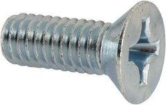 Value Collection - 5/16-18 UNC, 7/8" OAL Phillips Drive Machine Screw - Flat Head, Grade J82 Steel, Zinc-Plated Finish, Without Washer - Eagle Tool & Supply