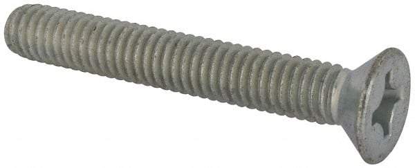Value Collection - 5/16-18 UNC, 2-1/4" OAL Phillips Drive Machine Screw - Flat Head, Grade J82 Steel, Zinc-Plated Finish, Without Washer - Eagle Tool & Supply