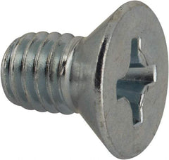 Value Collection - 3/8-16 UNC, 5/8" OAL Phillips Drive Machine Screw - Flat Head, Grade J82 Steel, Zinc-Plated Finish, Without Washer - Eagle Tool & Supply