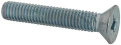 Value Collection - 3/8-16 UNC, 2-1/4" OAL Phillips Drive Machine Screw - Flat Head, Grade J82 Steel, Zinc-Plated Finish, Without Washer - Eagle Tool & Supply