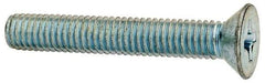 Value Collection - 3/8-16 UNC, 2-1/2" OAL Phillips Drive Machine Screw - Flat Head, Grade J82 Steel, Zinc-Plated Finish, Without Washer - Eagle Tool & Supply