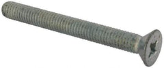 Value Collection - 3/8-16 UNC, 3-1/2" OAL Phillips Drive Machine Screw - Flat Head, Grade J82 Steel, Zinc-Plated Finish, Without Washer - Eagle Tool & Supply