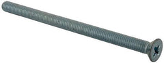 Value Collection - 3/8-16 UNC, 6" OAL Phillips Drive Machine Screw - Flat Head, Grade J82 Steel, Zinc-Plated Finish, Without Washer - Eagle Tool & Supply