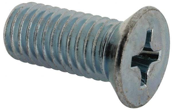 Value Collection - 1/2-13 UNC, 1-1/4" OAL Phillips Drive Machine Screw - Flat Head, Grade J82 Steel, Zinc-Plated Finish, Without Washer - Eagle Tool & Supply
