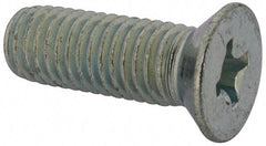Value Collection - 1/2-13 UNC, 1-1/2" OAL Phillips Drive Machine Screw - Flat Head, Grade J82 Steel, Zinc-Plated Finish, Without Washer - Eagle Tool & Supply