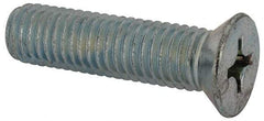 Value Collection - 1/2-13 UNC, 2" OAL Phillips Drive Machine Screw - Flat Head, Grade J82 Steel, Zinc-Plated Finish, Without Washer - Eagle Tool & Supply
