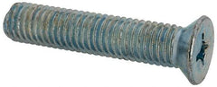 Value Collection - 1/2-13 UNC, 2-1/2" OAL Phillips Drive Machine Screw - Flat Head, Grade J82 Steel, Zinc-Plated Finish, Without Washer - Eagle Tool & Supply