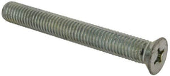Value Collection - 1/2-13 UNC, 4" OAL Phillips Drive Machine Screw - Flat Head, Grade J82 Steel, Zinc-Plated Finish, Without Washer - Eagle Tool & Supply