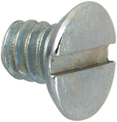 Value Collection - #2-56 UNC, 1/8" OAL Slotted Drive Machine Screw - Flat Undercut Head, Grade J82 Steel, Zinc-Plated Finish, Without Washer - Eagle Tool & Supply