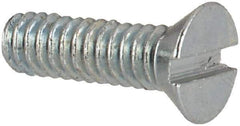 Value Collection - #2-56 UNC, 5/16" OAL Slotted Drive Machine Screw - Flat Head, Grade J82 Steel, Zinc-Plated Finish, Without Washer - Eagle Tool & Supply