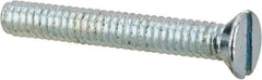 Value Collection - #2-56 UNC, 5/8" OAL Slotted Drive Machine Screw - Flat Head, Grade J82 Steel, Zinc-Plated Finish, Without Washer - Eagle Tool & Supply