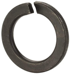 Value Collection - M27, 27.5mm ID, 43mm OD, 5mm Thick Split Lock Washer - Grade 8 Spring Steel, Zinc-Plated Finish, 27.5mm Min ID, 28.5mm Max ID - Eagle Tool & Supply